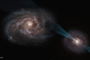 Cosmic Joust Between Two Galaxies
